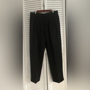 Perry ELLIS portfolio black pants, size 34, relaxed fit with pleats and cuffs